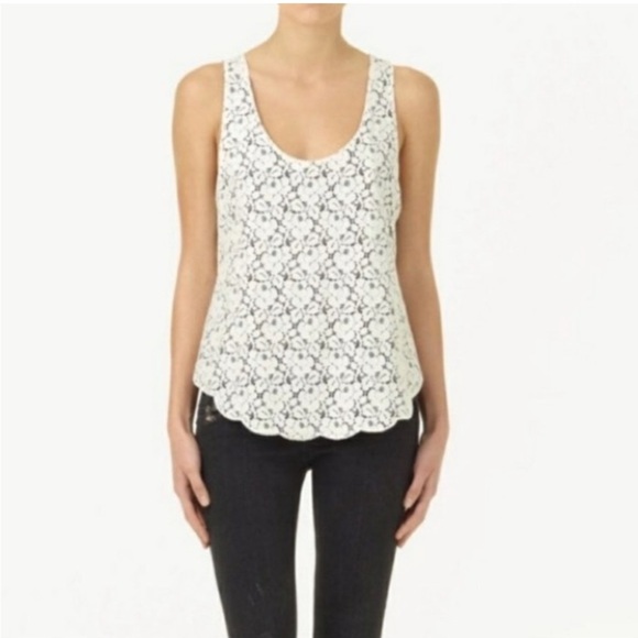 Talula Aritzia Betty Black Lace Tank Top with Pink Lining Size M - Picture 1 of 11